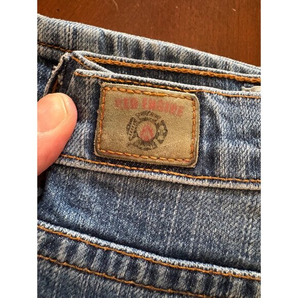 Vintage Red Engine Y2K Low Rise Bootcut Denim Vintage Distressed Size 31 - Picture 12 of 12